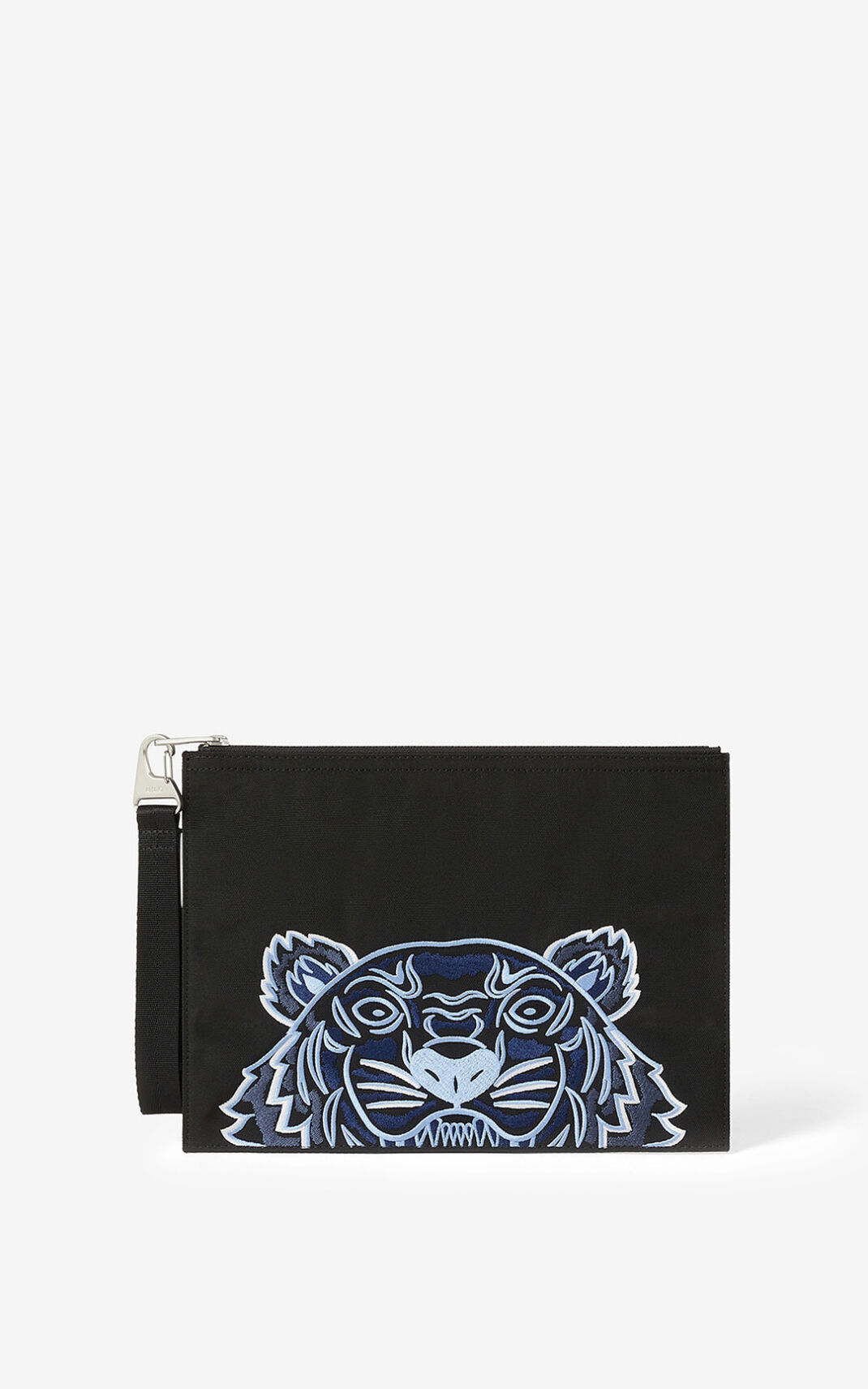 Kenzo Large canvas Kampus Tiger Clutch Black For Mens 2459OHZTG